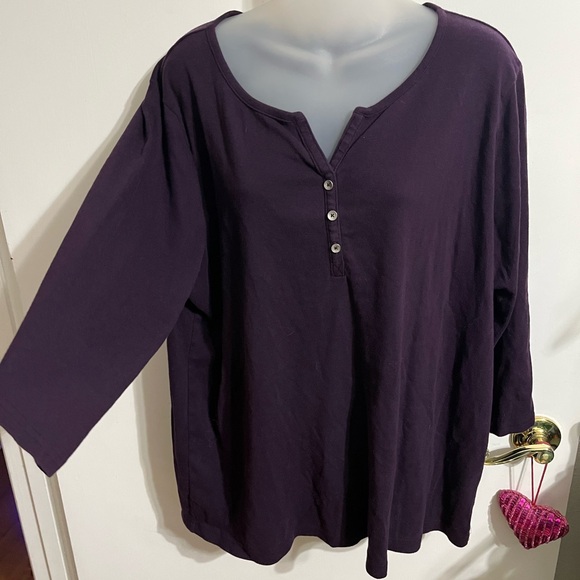 🧡2X Croft and Barrow Women's Purple Top - Picture 7 of 8